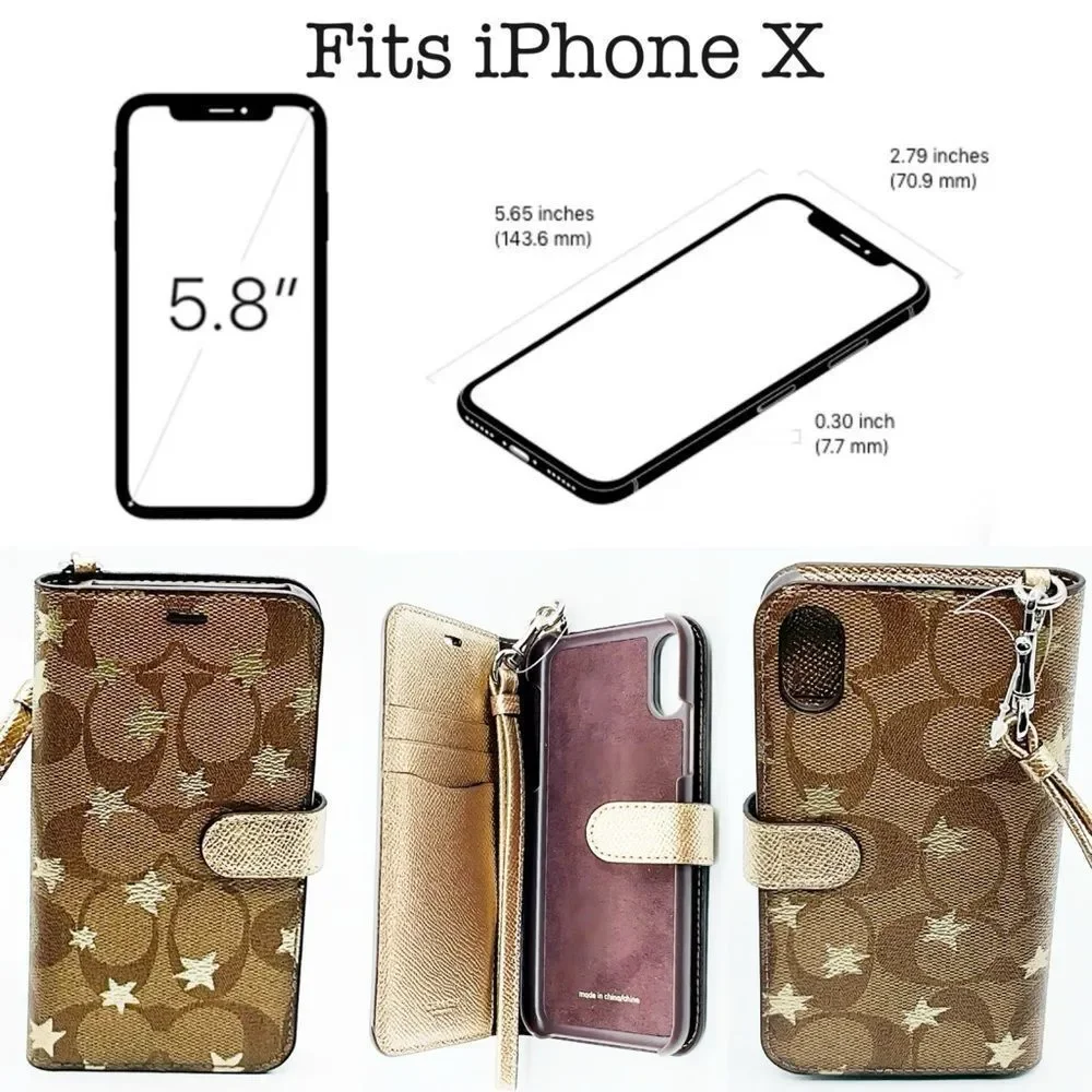 BRAND NEW WITHOUT TAG AUTHENTIC COACH STARRY IPHONE X PHONE HOLDER WRISTLET